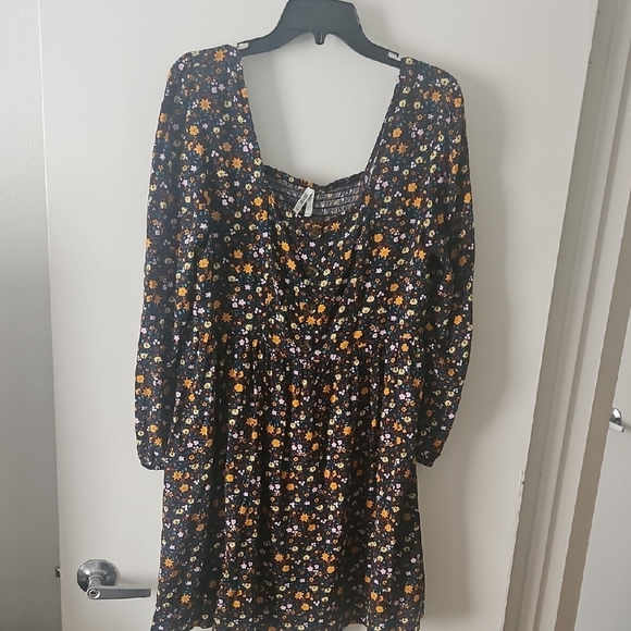 MUDD Orange Bishop Sleeve Sundress - Picture 1 of 3